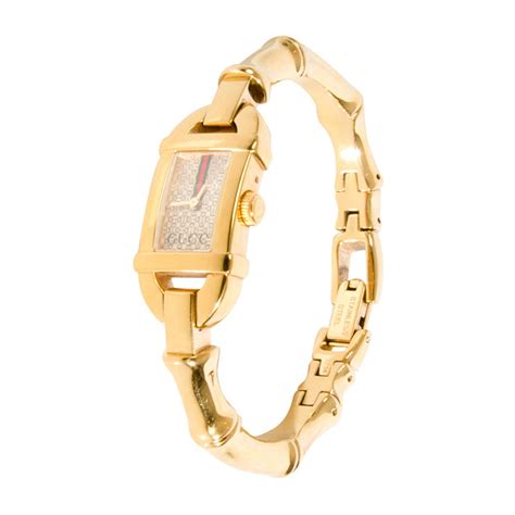 women's gucci watch gold and silver|Gucci bamboo watches for women.